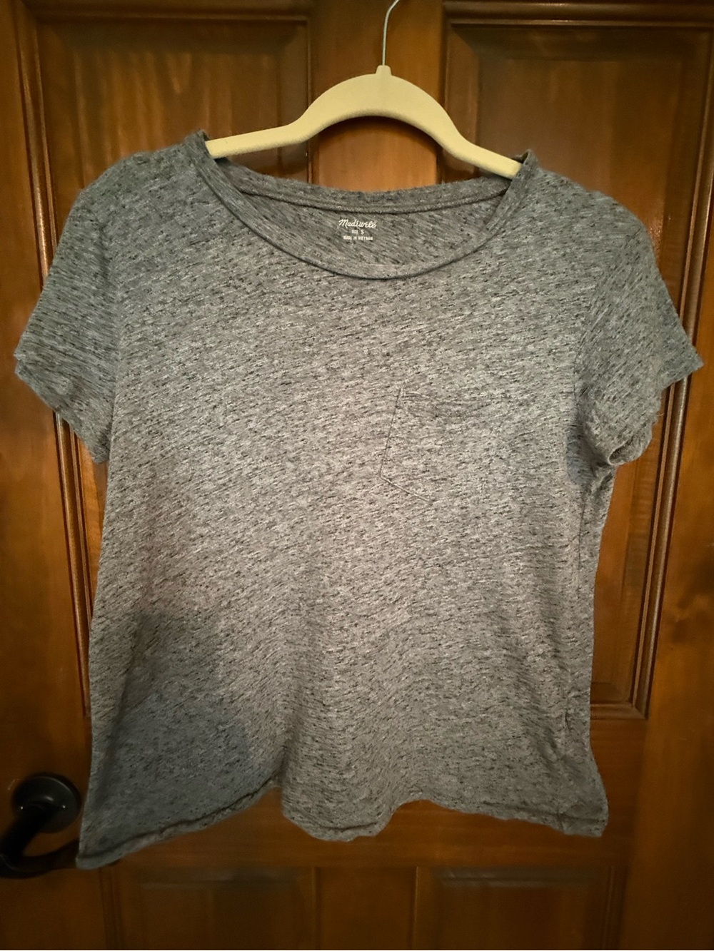 Madewell Heather Gray Short Sleeve Pocket Tee